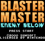 Blaster Master Enemy Below title screen for GameBoy Color
